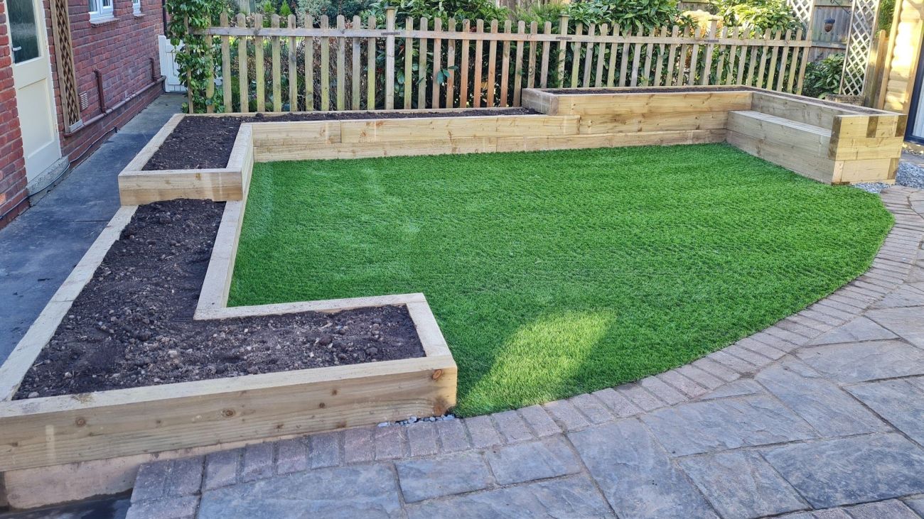 Artificial grass installation in Lincolnshire