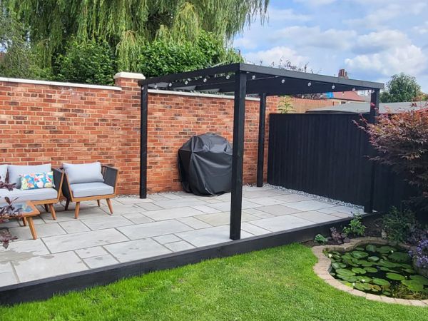 Mr and Mrs Newton's raised patio