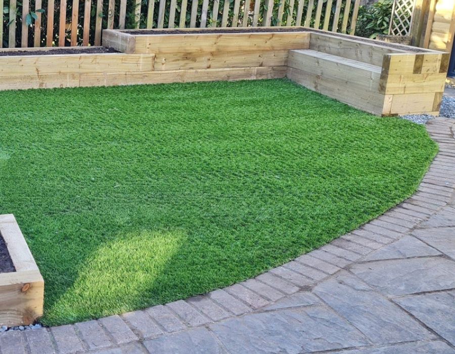 Artificial grass installation in Lincolnshire