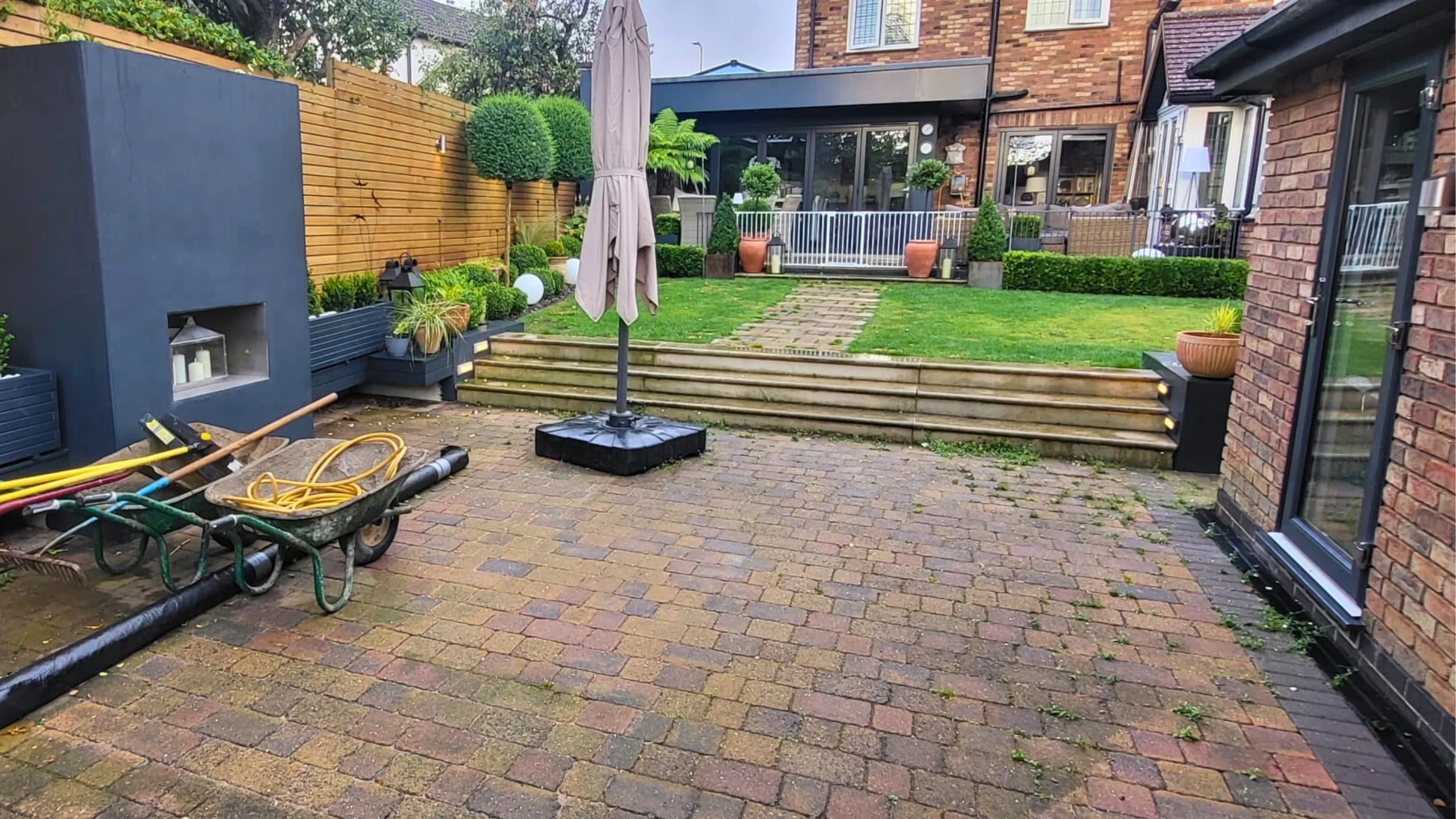 Before: the garden prior to transformation